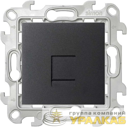 Розетка телефонная СП Simon 24 RJ11 IP20 механизм графит Simon 