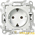 Розетка 1-м СП Simon 24 16А IP20 2P+E Push&Go без защ. шторок механизм бел. Simon 