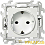 Розетка 1-м СП Simon 24 16А IP20 2P+E Push&Go защ. шторки механизм бел. Simon 
