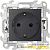 Розетка 1-м СП Simon 24 16А IP20 2P+E Push&Go защ. шторки механизм графит Simon 