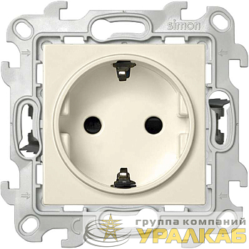 Розетка 1-м СП Simon 24 16А IP20 2P+E Push&Go защ. шторки механизм сл. кость Simon 