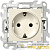Розетка 1-м СП Simon 24 16А IP20 2P+E Push&Go защ. шторки механизм сл. кость Simon 