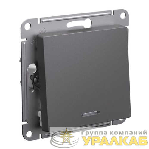 Выключатель 1-кл. AtlasDesign (сх. 1а) 10AX с подсветкой механизм базальт SE 