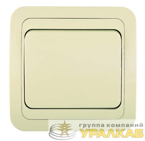 Переключатель проходной 1-кл. СП Mimoza 10А IP20 крем./крем. Makel 