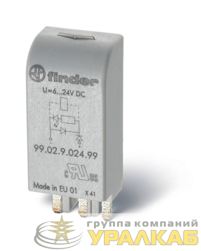 Модуль индикации LED 110-240В AC/DC зел. FINDER 