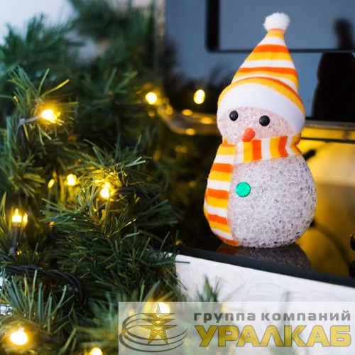 Фигура светодиодная "Снеговик" 17см 1LED RGB 0.1Вт IP20 Neon-Night 