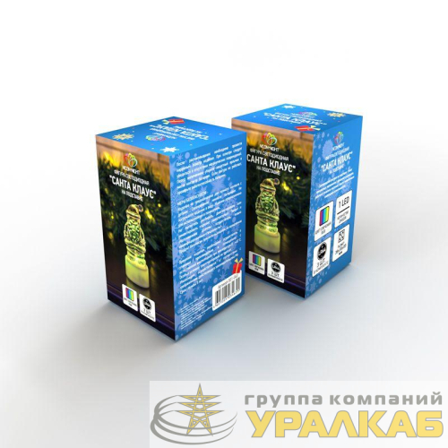Фигура светодиодная "Санта Клаус" 1LED RGB 0.1Вт IP20 на подставке элементы питания 3хAG13(LR44) (в компл.) Neon-Night 