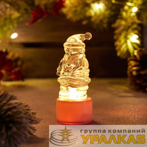 Фигура светодиодная "Санта Клаус" 1LED RGB 0.1Вт IP20 на подставке элементы питания 3хAG13(LR44) (в компл.) Neon-Night 