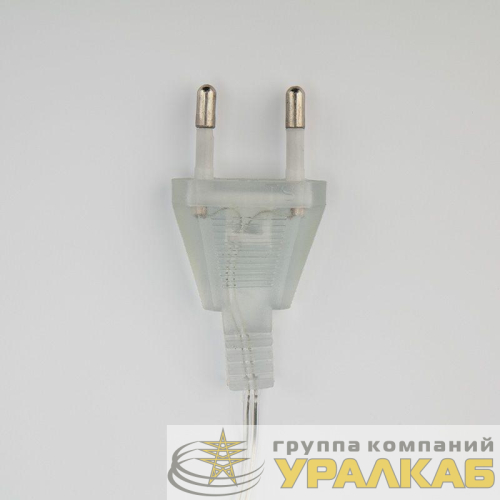 Гирлянда светодиодная "Айсикл" (бахрома) "Сосульки" 1.5х0.25м 10LED бел. 0.51Вт IP20 провод прозр. Neon-Night 