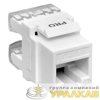 Модуль Keystone RJ45 кат.6 неэкранир. 110 IDC 180град. бел. TERACOM PRO EKF 