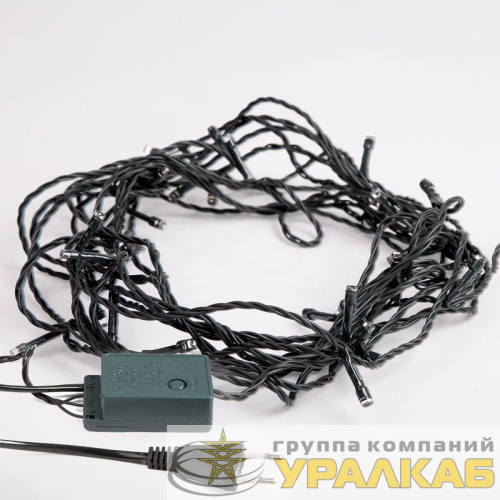 Гирлянда светодиодная универсальная 20м 200LED тепл. бел. 16Вт IP20 с контроллером Neon-Night 