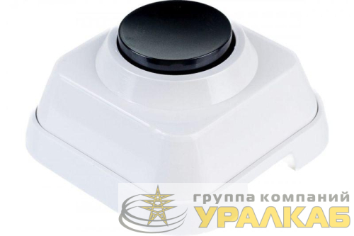 Выключатель кнопочный ОП 0.4А 250В для электрозвонка DIY SE 
