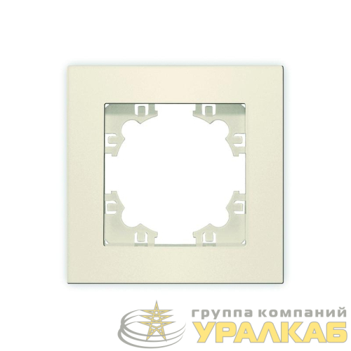 Рамка 1-м Афина сл. кость (ivory) Universal 