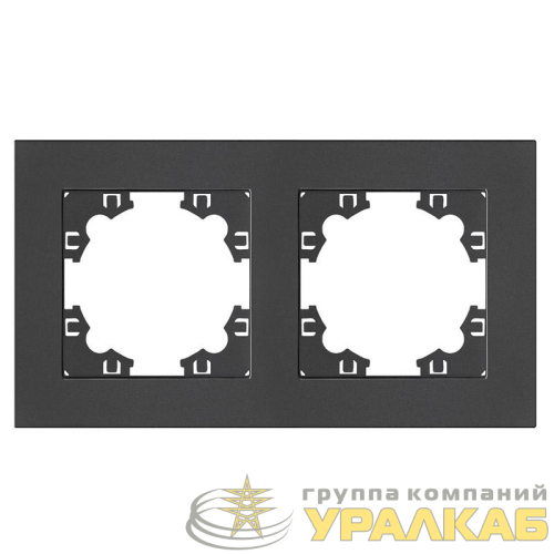 Рамка 2-м Афина универс. графит Universal 