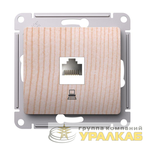 Розетка компьютерная Glossa RJ45 кат.5Е механизм сосна SE 