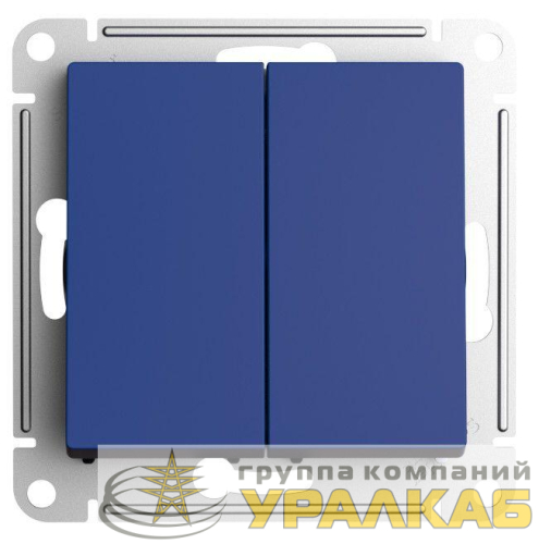 Переключатель перекрестный 2-кл. AtlasDesign 2хсх.7 10АХ механизм аквамарин SE 
