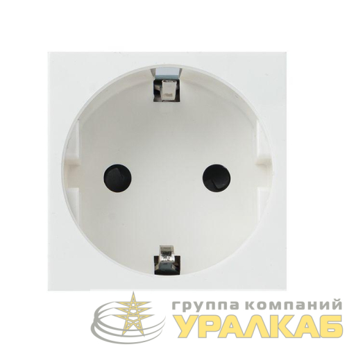 Розетка 1-м 2мод. C-Line РКС-20-30-П 45х45 с заземл. бел. EKF 