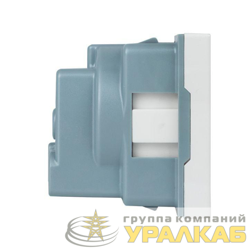Розетка 1-м 2мод. C-Line РКС-20-30-П 45х45 с заземл. бел. EKF 