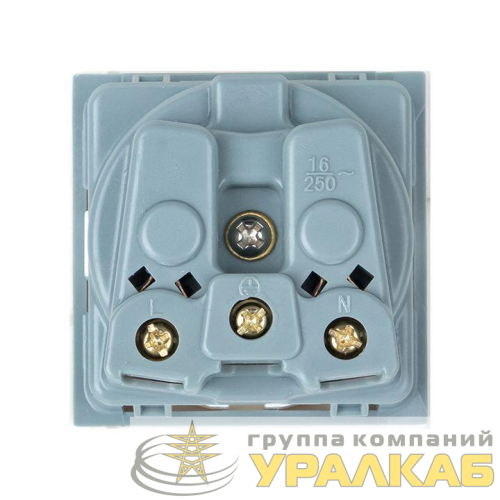 Розетка 1-м 2мод. C-Line РКС-20-30-П 45х45 с заземл. бел. EKF 