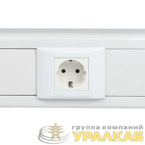 Розетка 1-м 2мод. C-Line РКС-20-30-П 45х45 с заземл. бел. EKF 