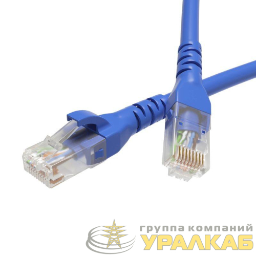 Патч-корд кат.6 U/UTP неэкранир. 4х2 LSZH 0.5м син. DKC 