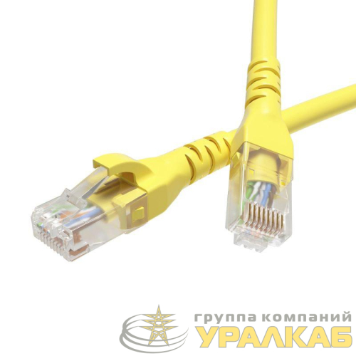 Патч-корд кат.5E U/UTP неэкранир. 4х2 LSZH 10м желт. DKC 