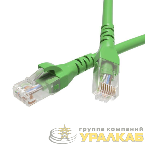 Патч-корд кат.5E U/UTP неэкранир. 4х2 LSZH 1м зел. DKC 
