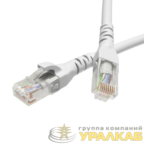 Патч-корд кат.6 U/UTP неэкранир. 4х2 LSZH 1м бел. DKC 