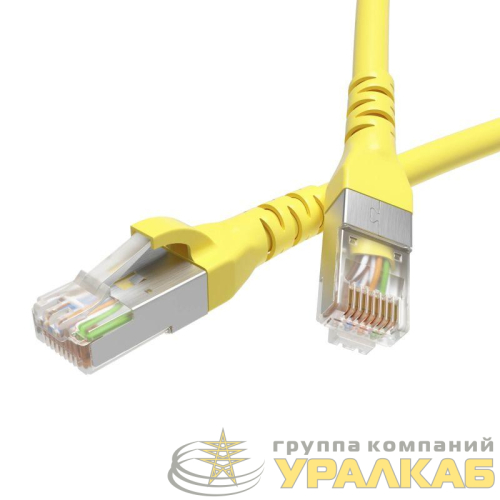 Патч-корд кат.5E F/UTP экранир. 4х2 LSZH 3м желт. DKC 