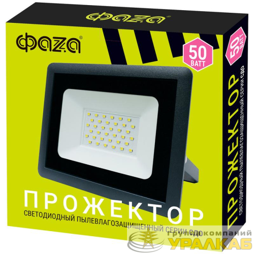 Прожектор светодиодный СДО-10 50Вт 6500К IP65 230В ДО GR ФАZА 