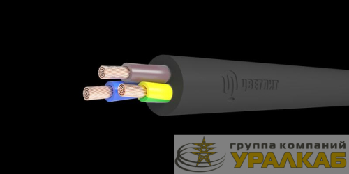 Кабель КГ-ХЛ 3х1.5 (N PE) 220/380-3 (м) Цветлит 