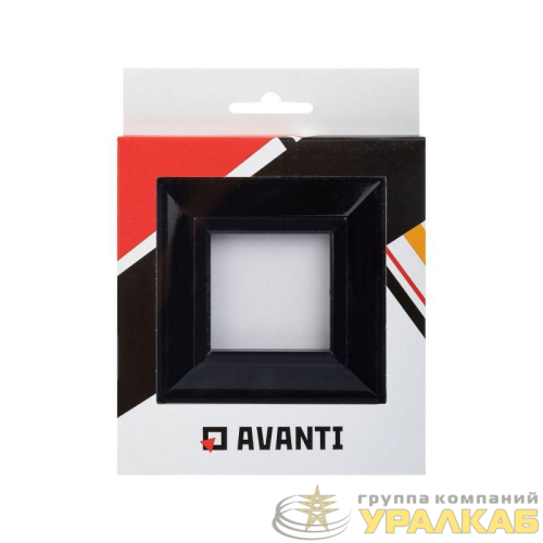 Рамка 1-м 2мод. Avanti метал. черн. DKC 