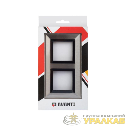 Рамка 2-м 4мод. Avanti метал. никелир. DKC 