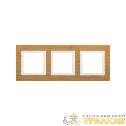 Рамка 3-м 6мод. Avanti натуральн. дерево беленый дуб DKC 