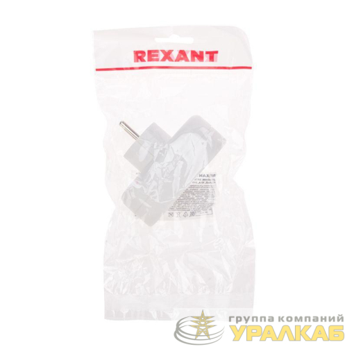 Разветвитель 2-м без заземл. 10А бел. Rexant 