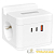Удлинитель "Куб" 2х1.3м USB + 2Type C с быстрой зарядкой подставкой под телефон и ночником 1кв.мм EKF 