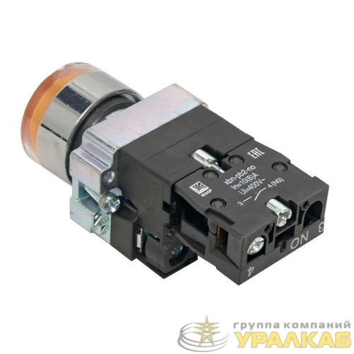 Кнопка BA51 с подсветкой 230В желт. NO PROxima EKF 