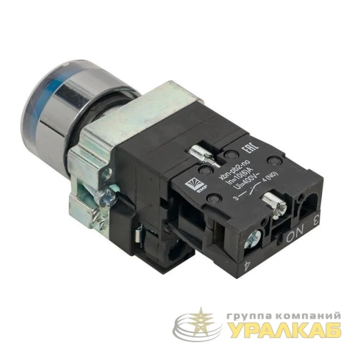 Кнопка BA61 с подсветкой 230В син. NO PROxima EKF 