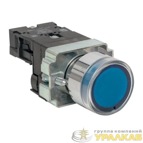 Кнопка BA61 с подсветкой 230В син. NO PROxima EKF 