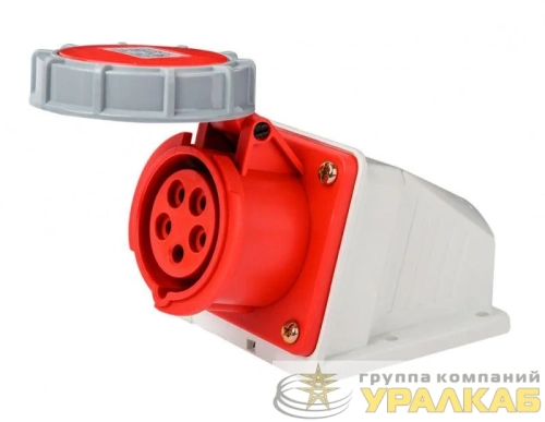 Розетка стационарная 3Р+РЕ+N 32А 380В IP67 РС-103 DEKraft 