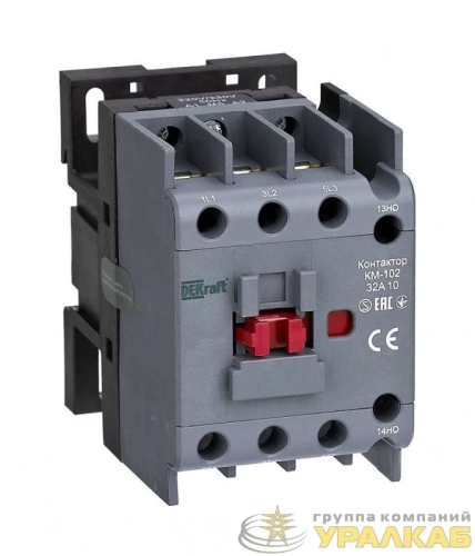 Контактор 32А 400В AC АС3 АС4 1НО+1НЗ КМ-102 DEKraft 