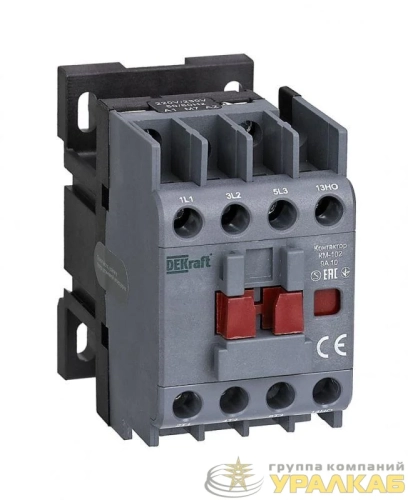 Контактор 9А 400В AC АС3 АС4 1НО+1НЗ КМ-102 DEKraft 
