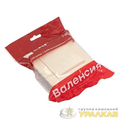 Выключатель 1-кл. СП Валенсия 10А перекрестный крем. EKF 