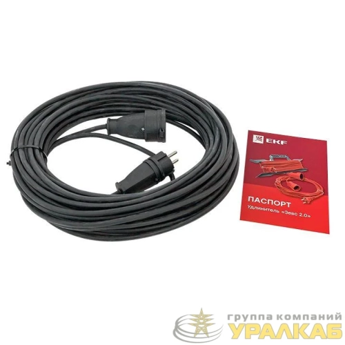 Удлинитель-шнур 1х50м с заземл. 16А IP44 Зевс 2.0 3.5кВт КГ 3х1.5 PROxima EKF 