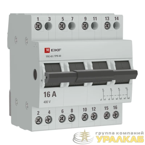 Переключатель трехпозиционный ТПС-63 4P 16А PROxima EKF 