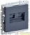 Розетка 2-м СП BRITE RJ11+RJ45 кат.5E РК/Т12-БрМ маренго IEK 