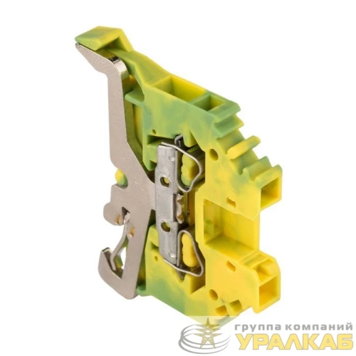 Колодка клеммная JXB-S-2.5 24А (280-107) пружинная земля EKF 