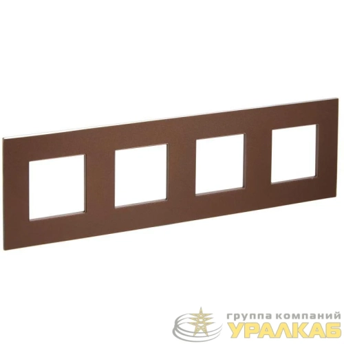Рамка 4-м SKANDY SK-F34Br металл шоколад IEK 