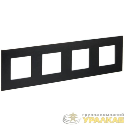 Рамка 4-м SKANDY SK-F34Bl металл черн. IEK 