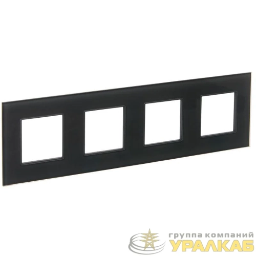 Рамка 4-м SKANDY SK-F24G стекло графит IEK 